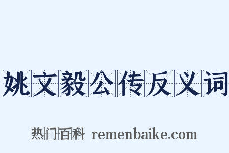 姚文毅公传反义词是什么意思的图片